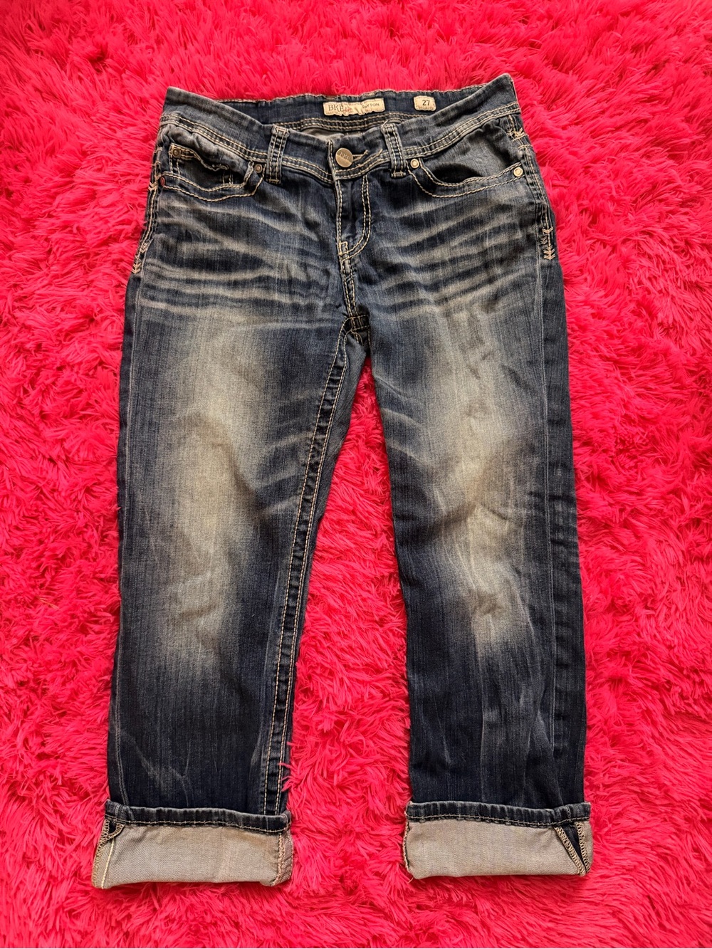 BKE Dark Wash Cropped Jeans